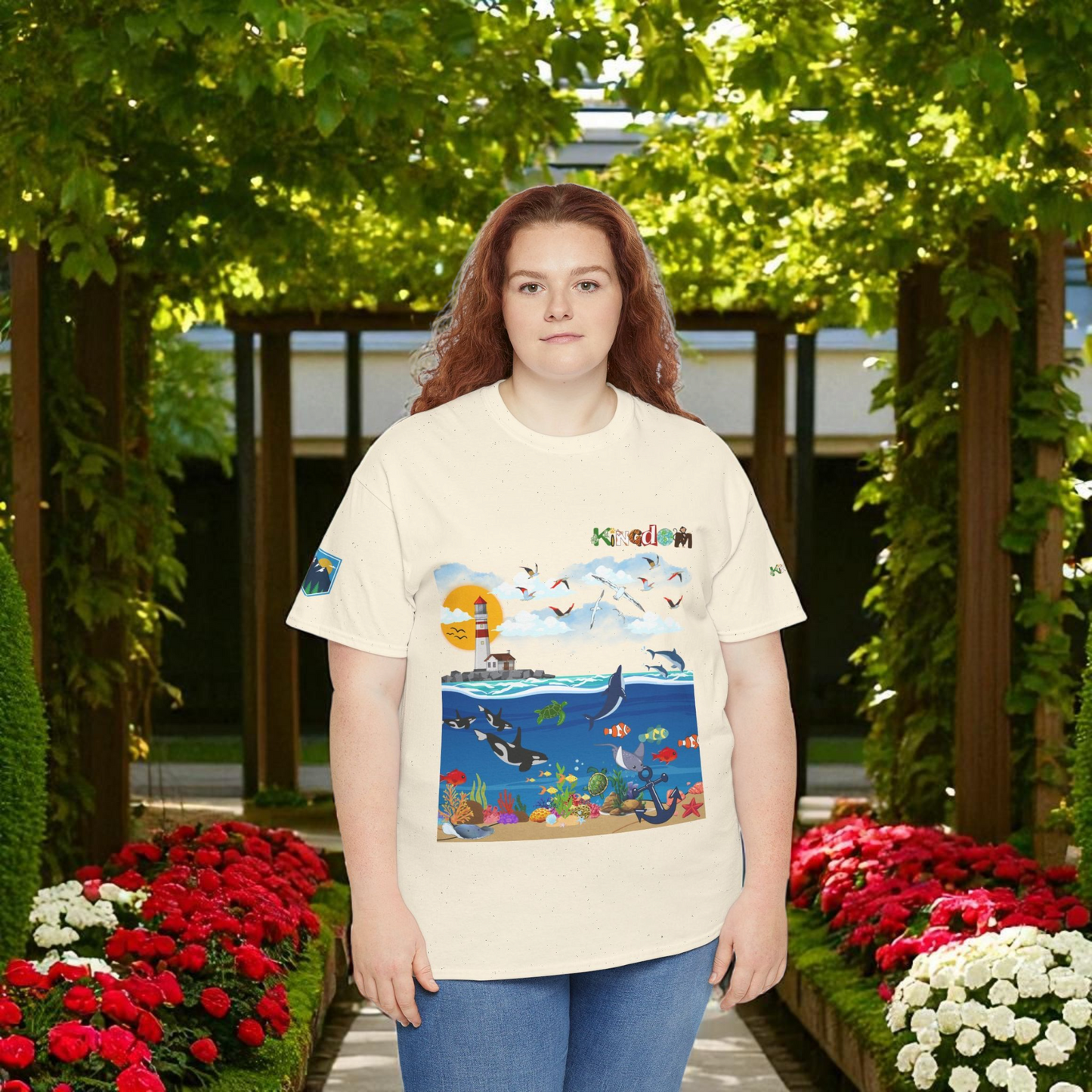 Nautical Dolphins Graphic Unisex T-shirt