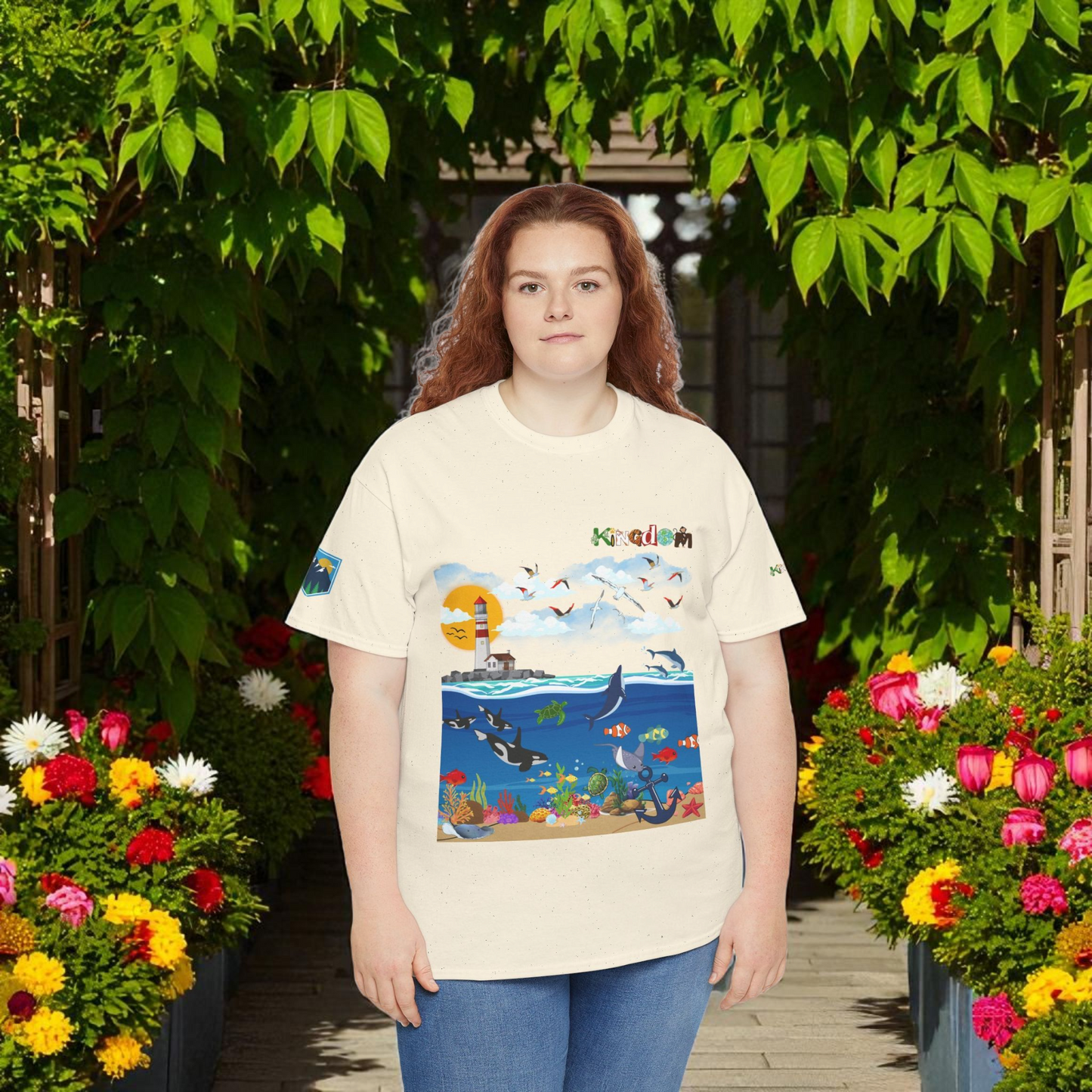 Nautical Dolphins Graphic Unisex T-shirt