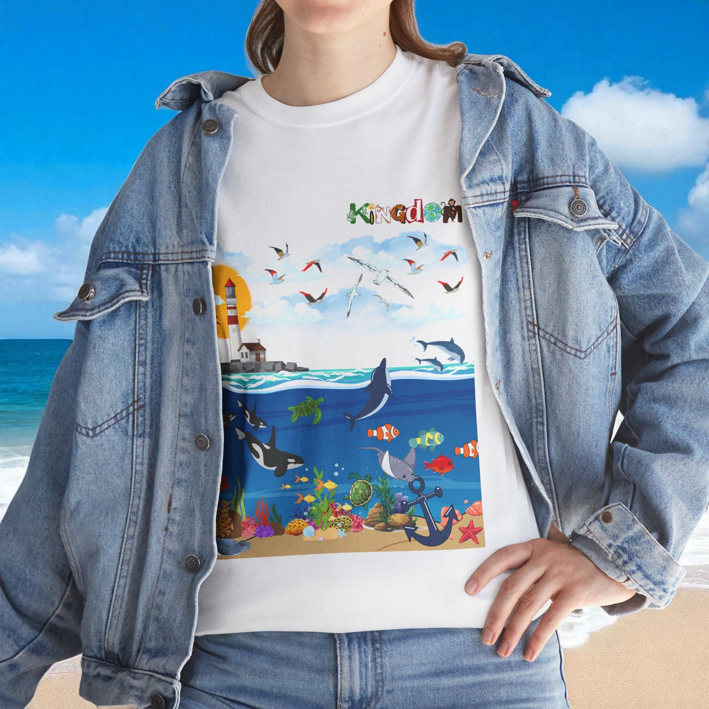 Nautical Dolphins Graphic Unisex T-shirt