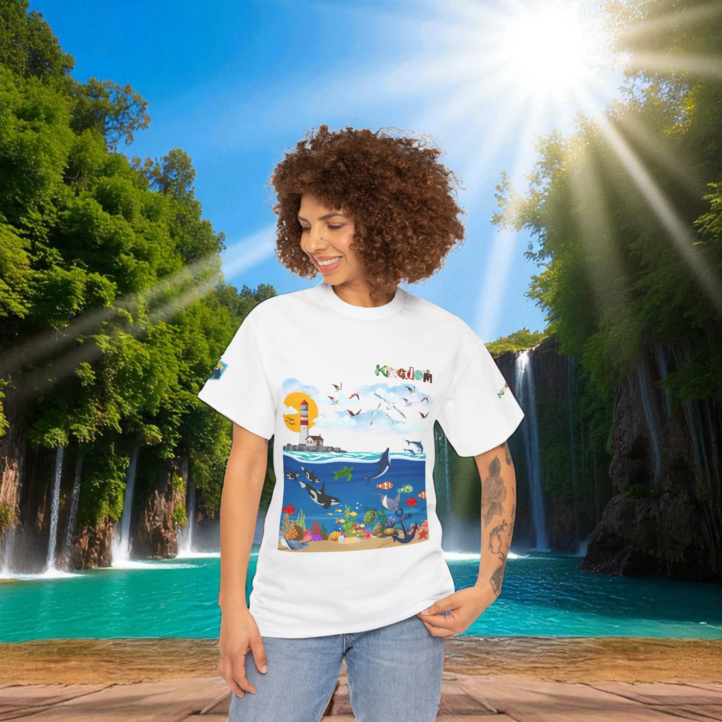 Nautical Dolphins Graphic Unisex T-shirt