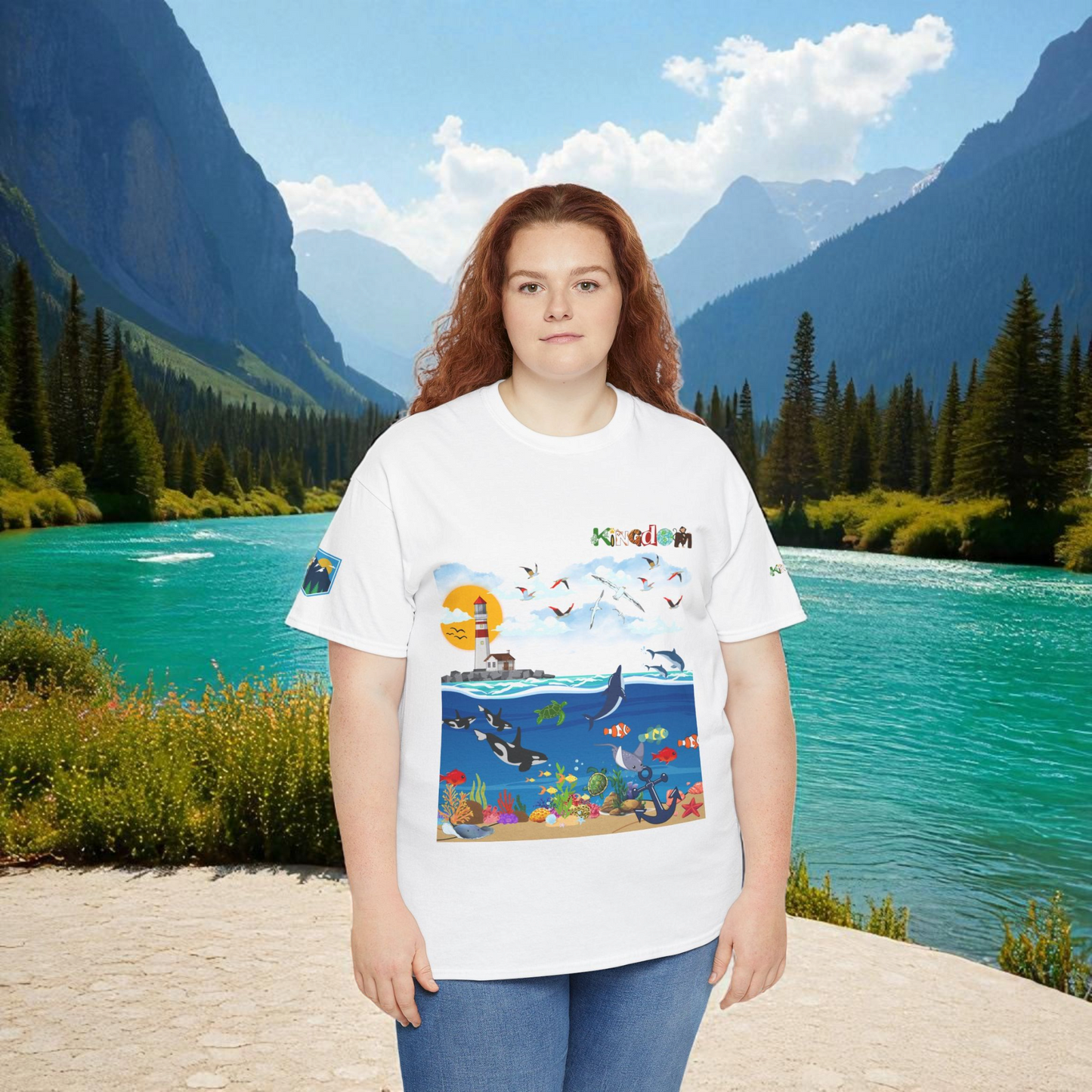 Nautical Dolphins Graphic Unisex T-shirt