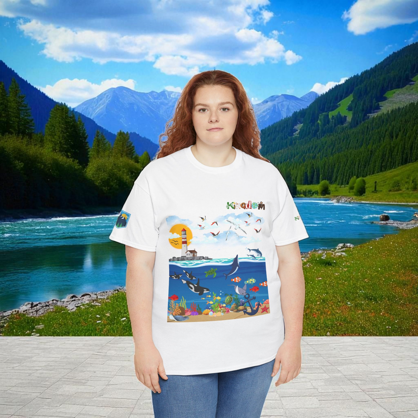 Nautical Dolphins Graphic Unisex T-shirt