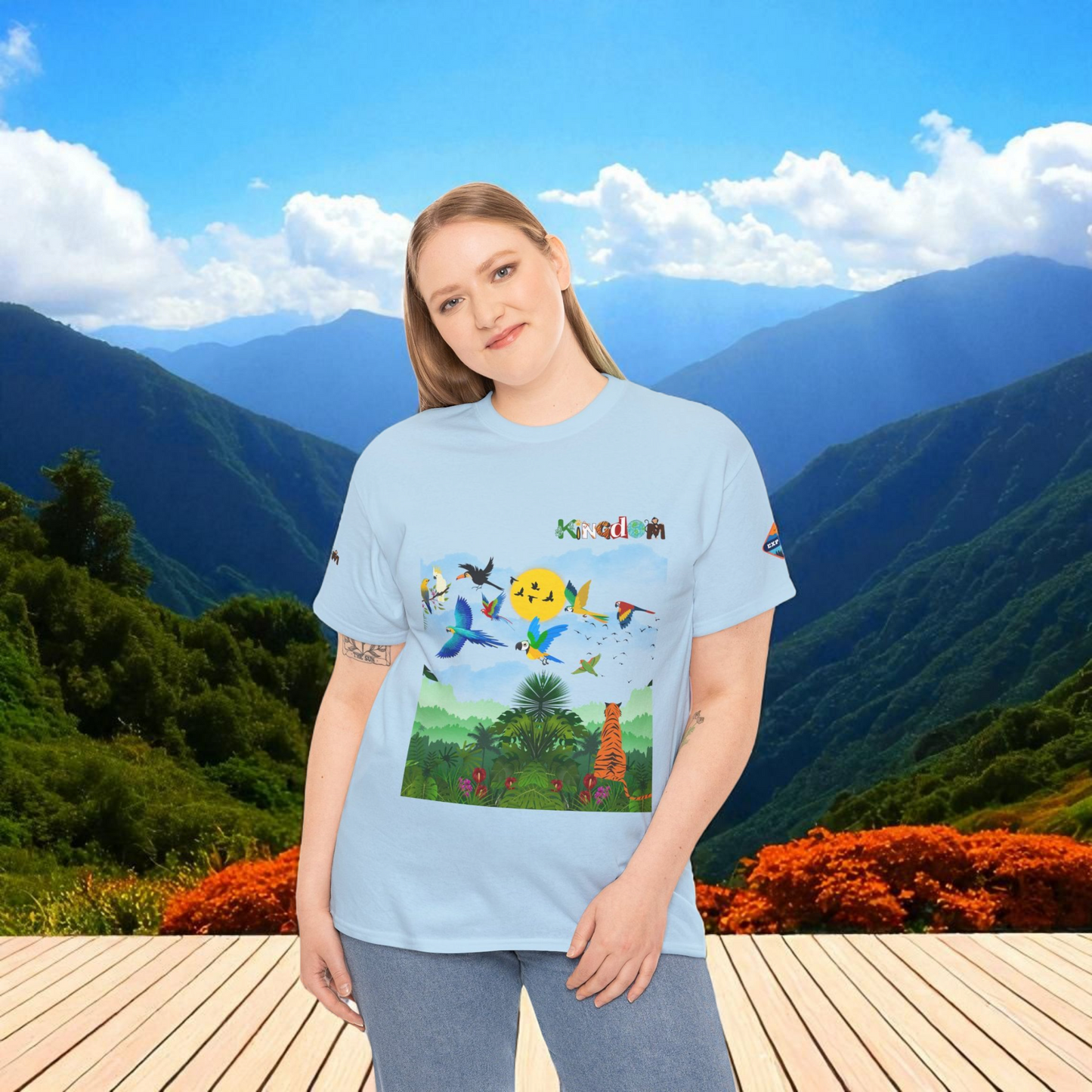 Tropical Birds Unisex Tee, Jungle Animals Graphic Shirt, Nature Inspired T-Shirt