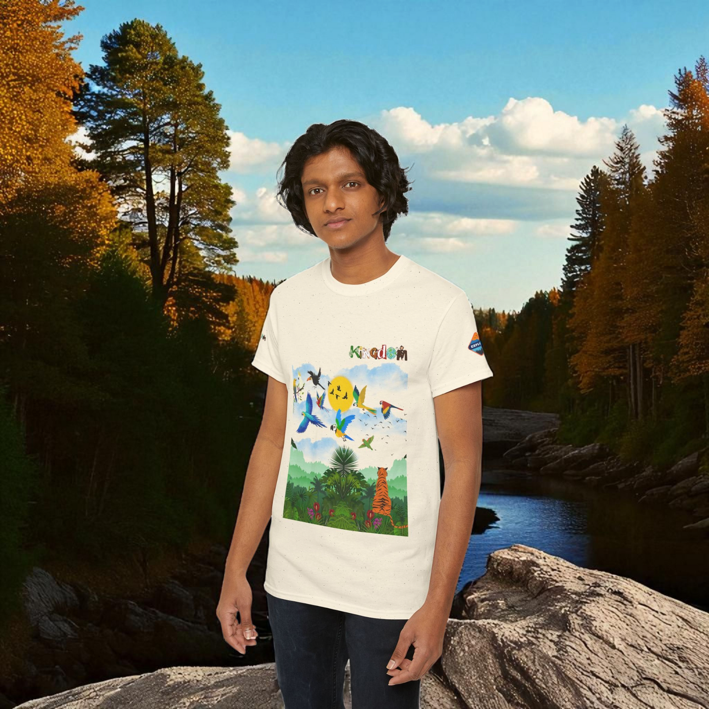 Tropical Birds Unisex Tee, Jungle Animals Graphic Shirt, Nature Inspired T-Shirt