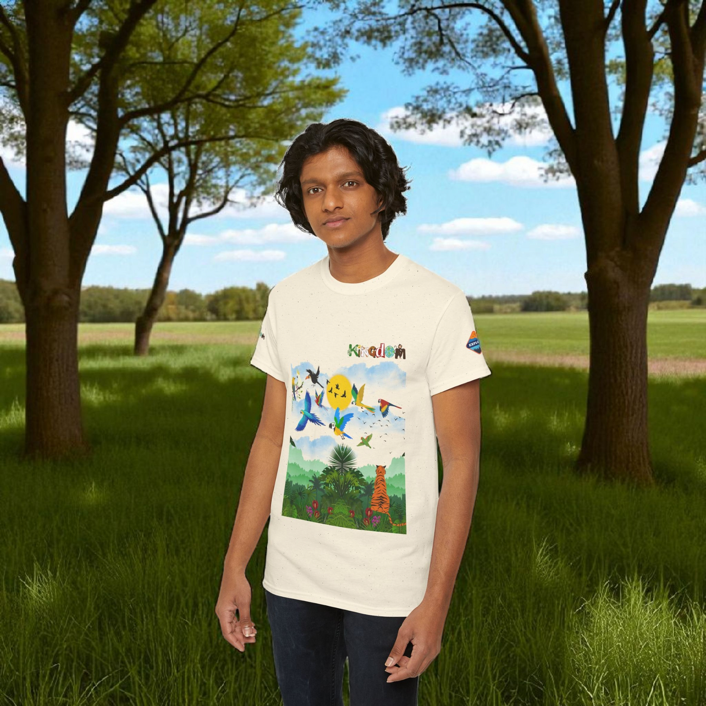 Tropical Birds Unisex Tee, Jungle Animals Graphic Shirt, Nature Inspired T-Shirt