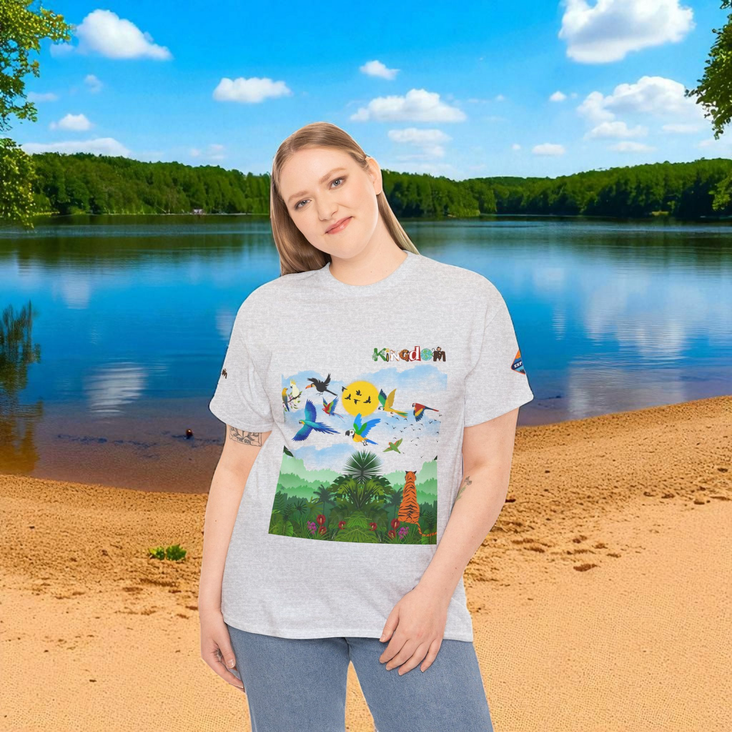 Tropical Birds Unisex Tee, Jungle Animals Graphic Shirt, Nature Inspired T-Shirt