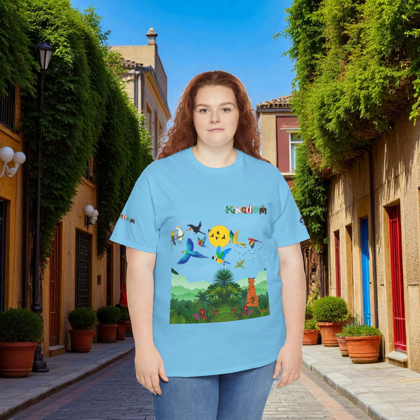 Tropical Birds Unisex Tee, Jungle Animals Graphic Shirt, Nature Inspired T-Shirt