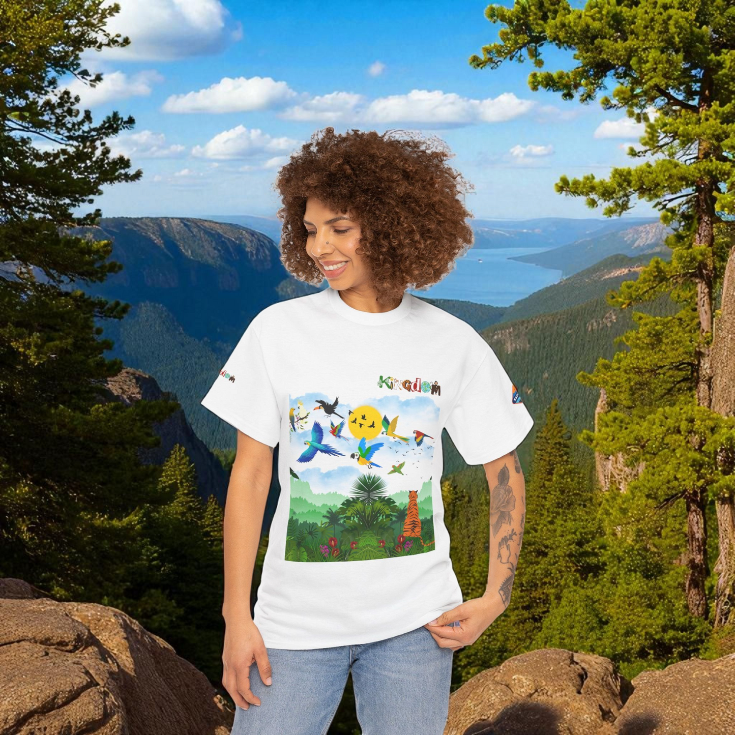 Tropical Birds Unisex Tee, Jungle Animals Graphic Shirt, Nature Inspired T-Shirt