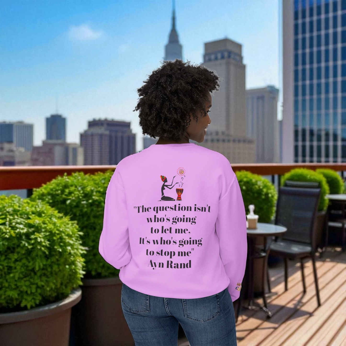 Afrocentric Graphic Sweatshirt - Black Art Unisex Lightweight Crewneck