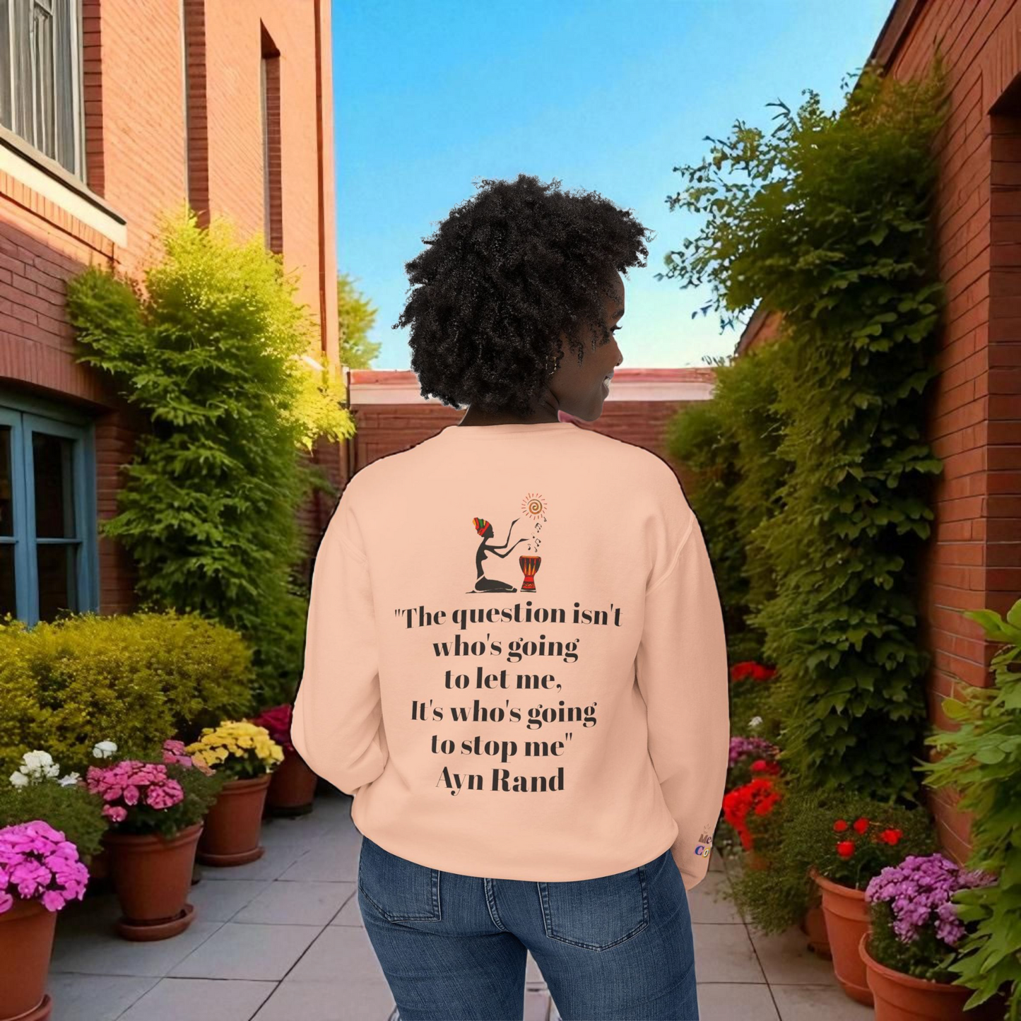 Afrocentric Graphic Sweatshirt - Black Art Unisex Lightweight Crewneck