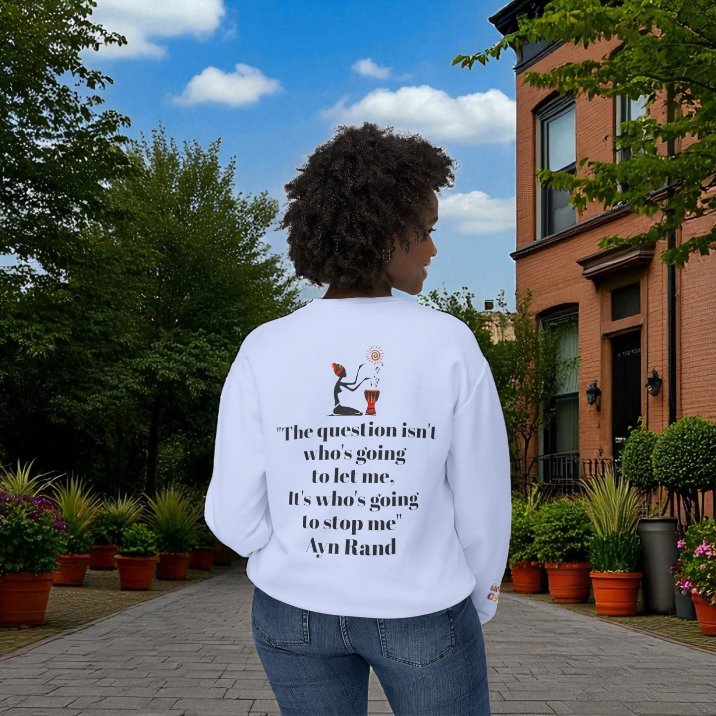 Afrocentric Graphic Sweatshirt - Black Art Unisex Lightweight Crewneck