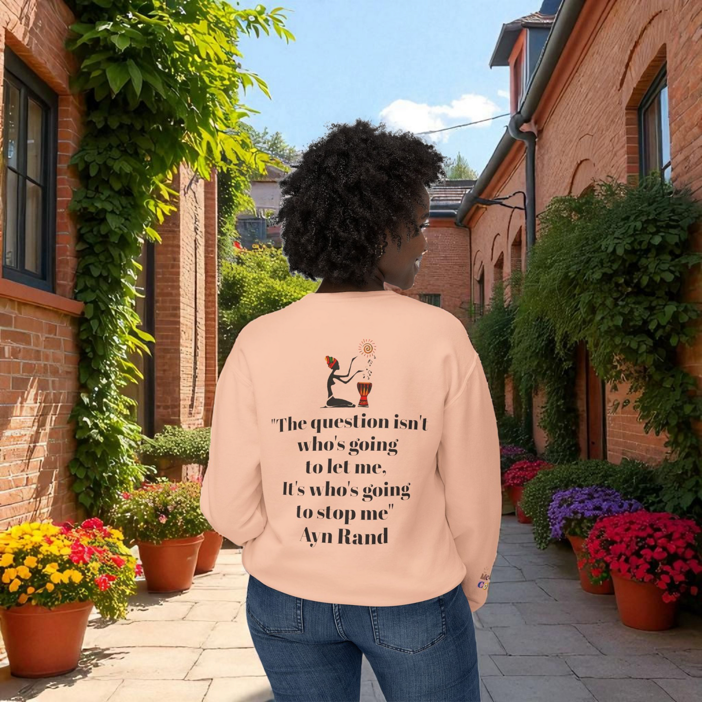 Afrocentric Graphic Sweatshirt - Black Art Unisex Lightweight Crewneck