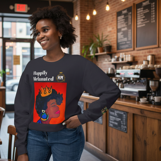 Afrocentric Graphic Sweatshirt - Black Art Unisex Lightweight Crewneck