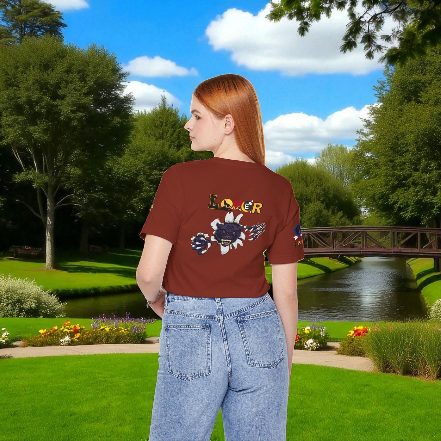 Panther Graphic Unisex Tee, Wild Animal Art Shirt, Jersey Wolf Design Top, Graphic Tee