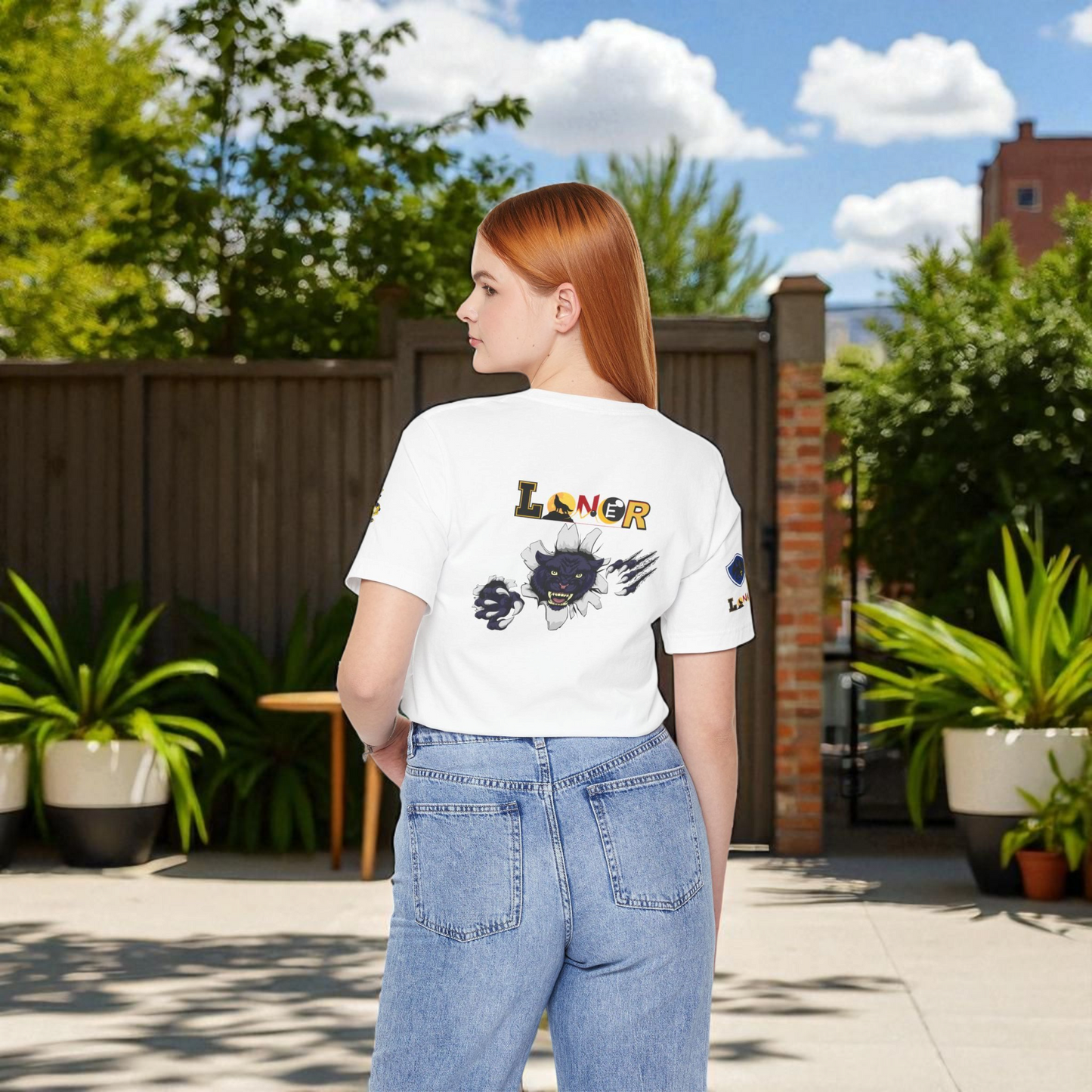 Panther Graphic Unisex Tee, Wild Animal Art Shirt, Jersey Wolf Design Top, Graphic Tee