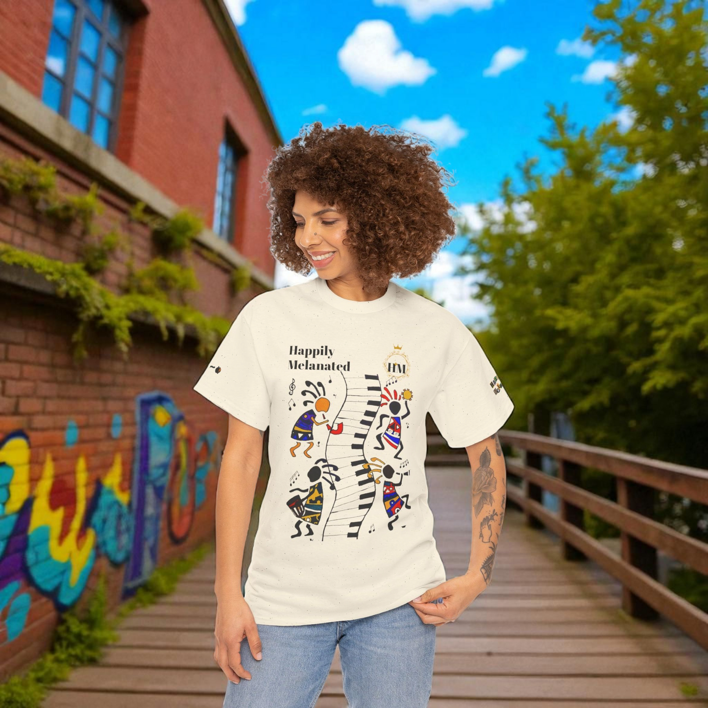 Afro Music, Piano Graphic Unisex Tee, Hand Drawn Music Shirt, Jazz Lover Gift, Musical Art