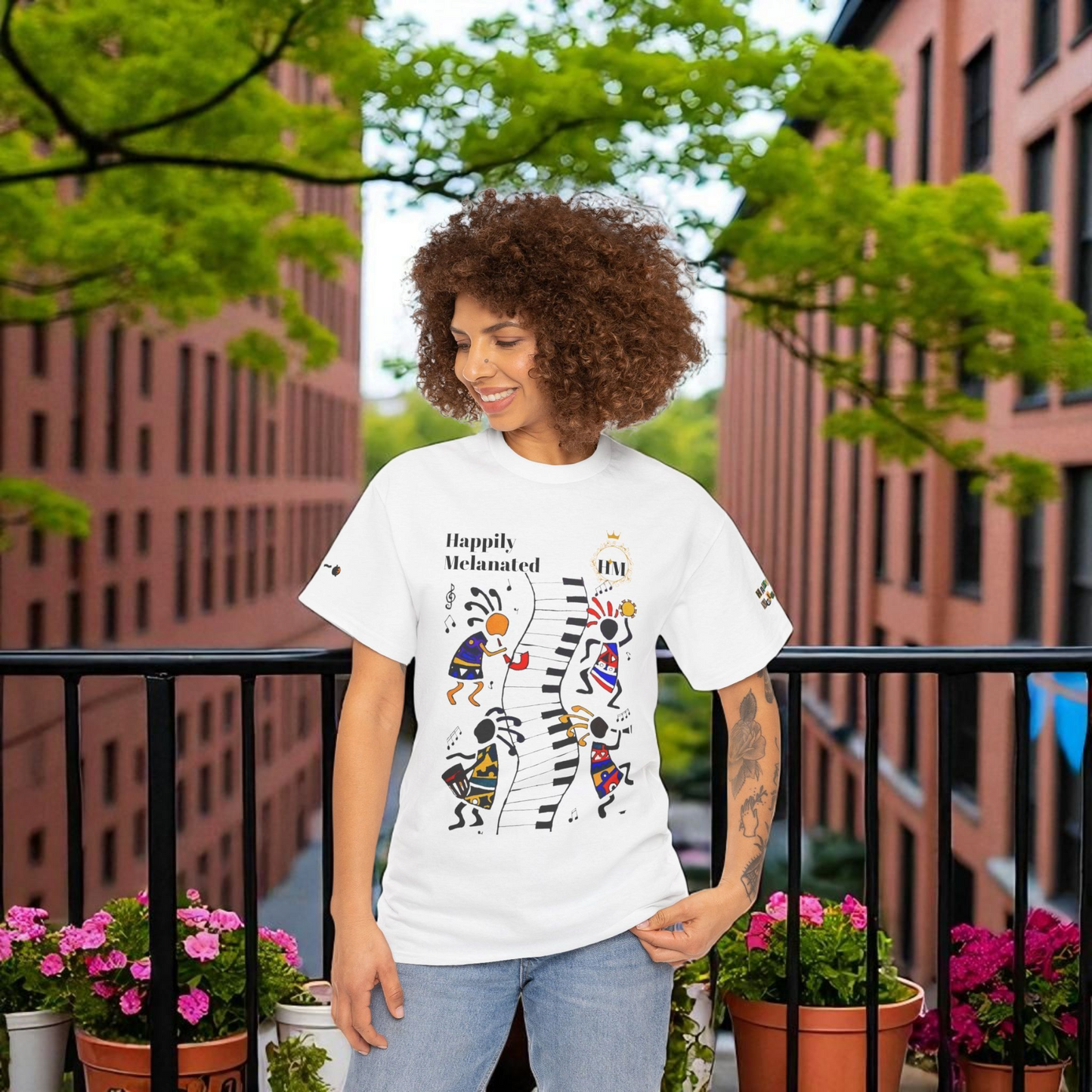 Afro Music, Piano Graphic Unisex Tee, Hand Drawn Music Shirt, Jazz Lover Gift, Musical Art