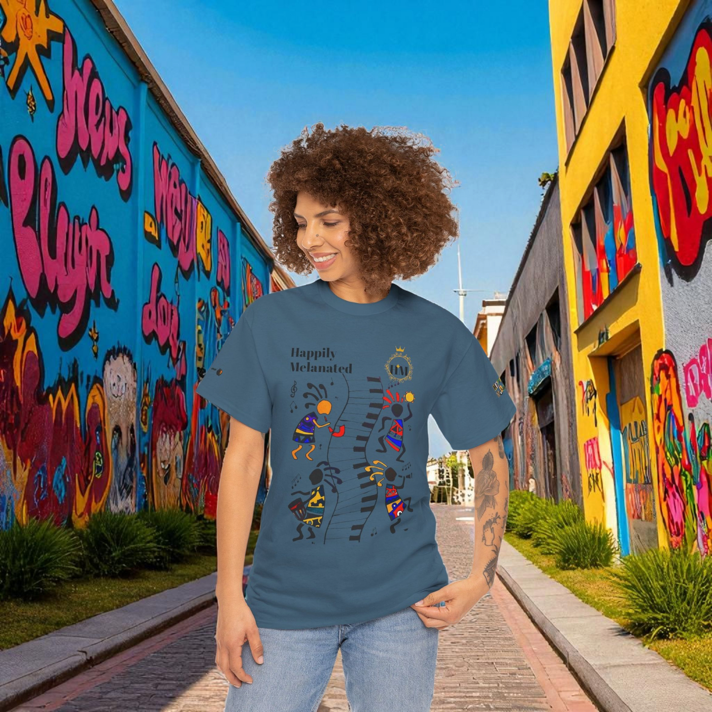 Afro Music, Piano Graphic Unisex Tee, Hand Drawn Music Shirt, Jazz Lover Gift, Musical Art