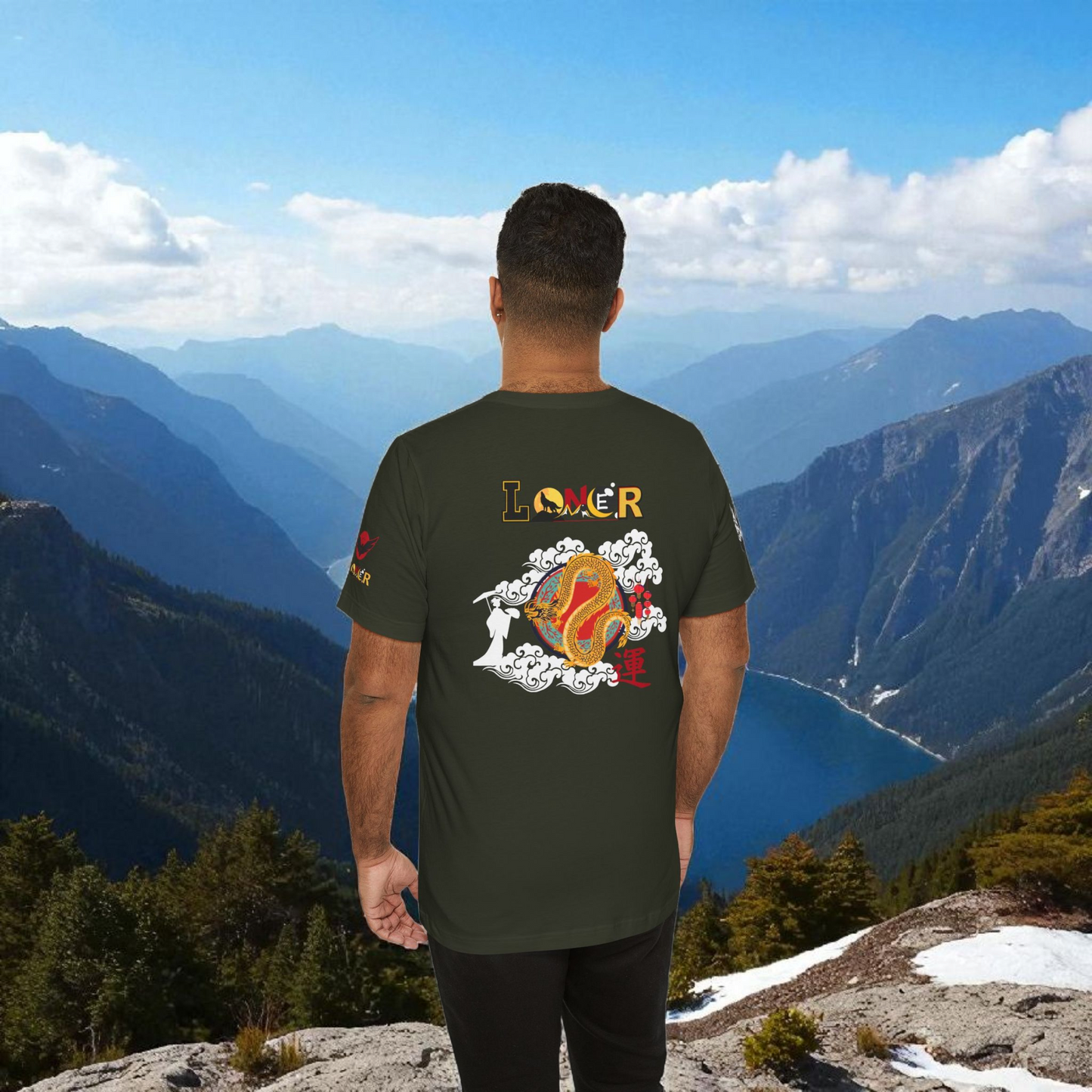 Dragon Graphic Tee, Loner Themed Unisex Shirt, Dragon Art T-Shirt, Mythical Creature Top