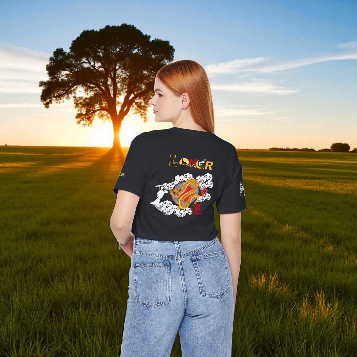 Dragon Graphic Tee, Loner Themed Unisex Shirt, Dragon Art T-Shirt, Mythical Creature Top