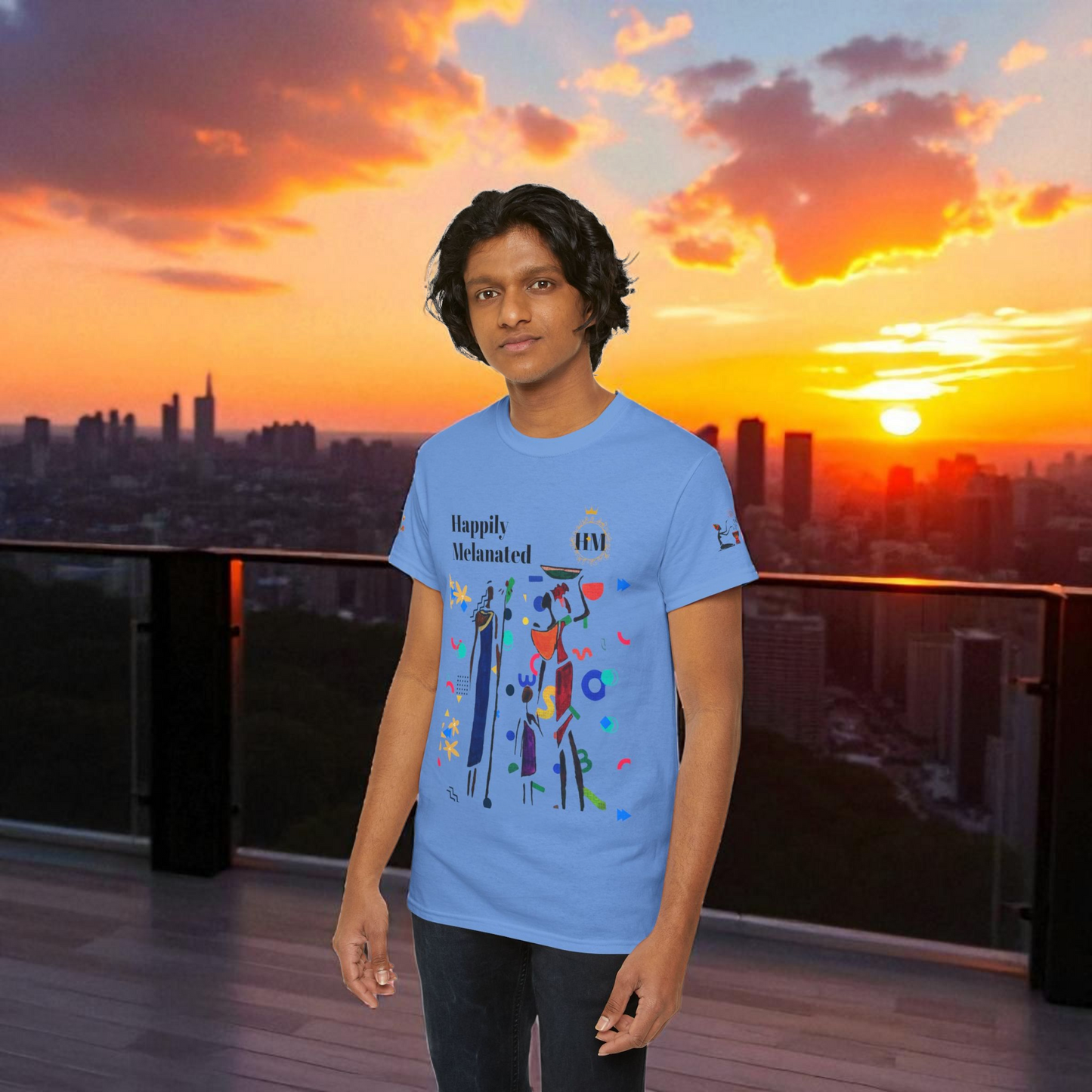 Ethnic Family Doodle Unisex Tee, Handcrafted Tshirt, Unique Family Shirt, Cultural Graphic Teee