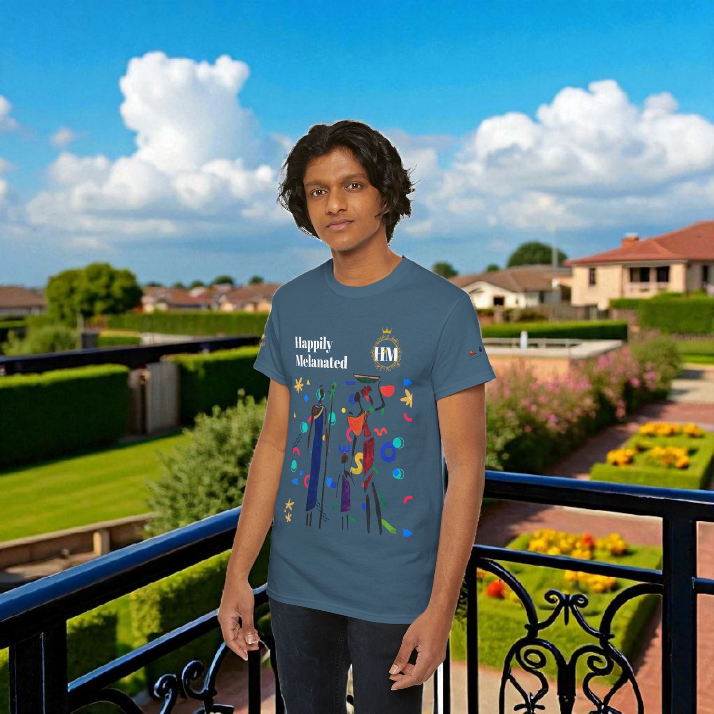 Ethnic Family Doodle Unisex Tee, Handcrafted Tshirt, Unique Family Shirt, Cultural Graphic Teee