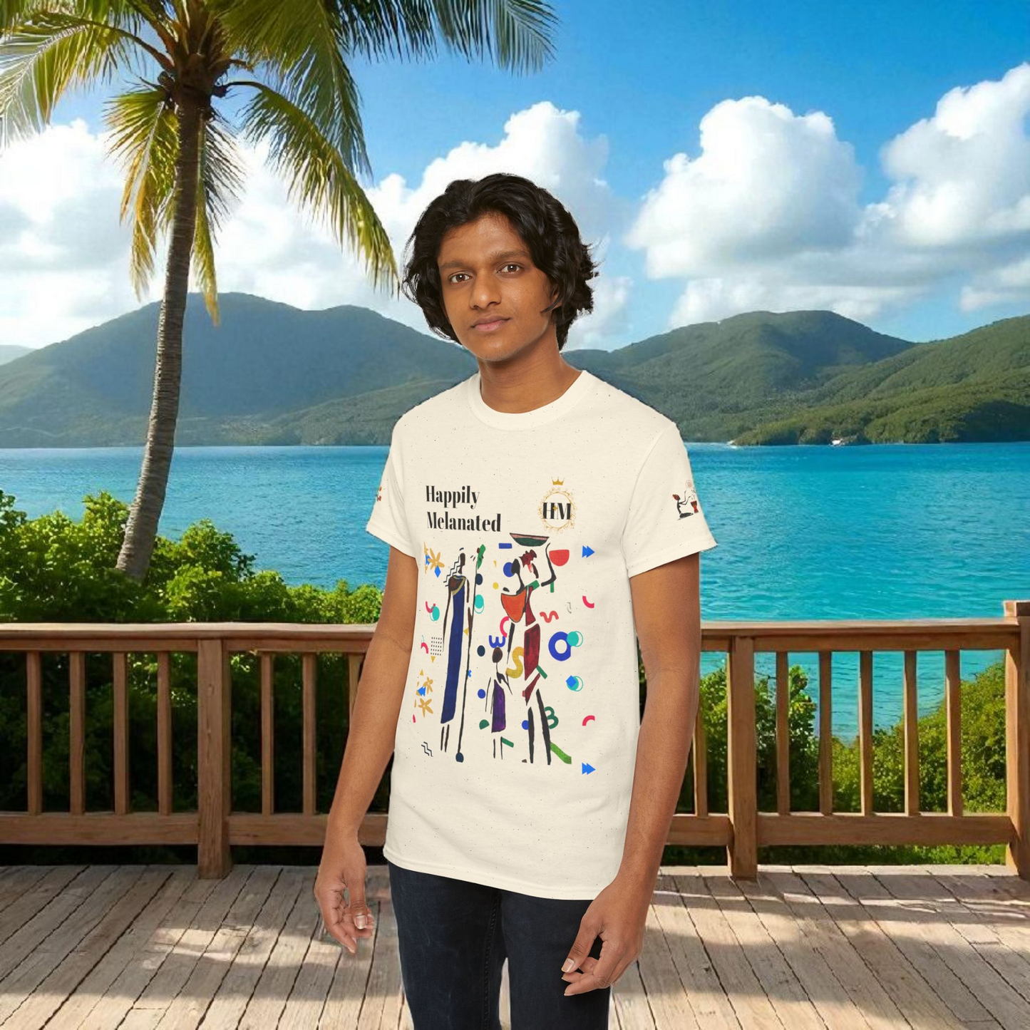 Ethnic Family Doodle Unisex Tee, Handcrafted Tshirt, Unique Family Shirt, Cultural Graphic Teee