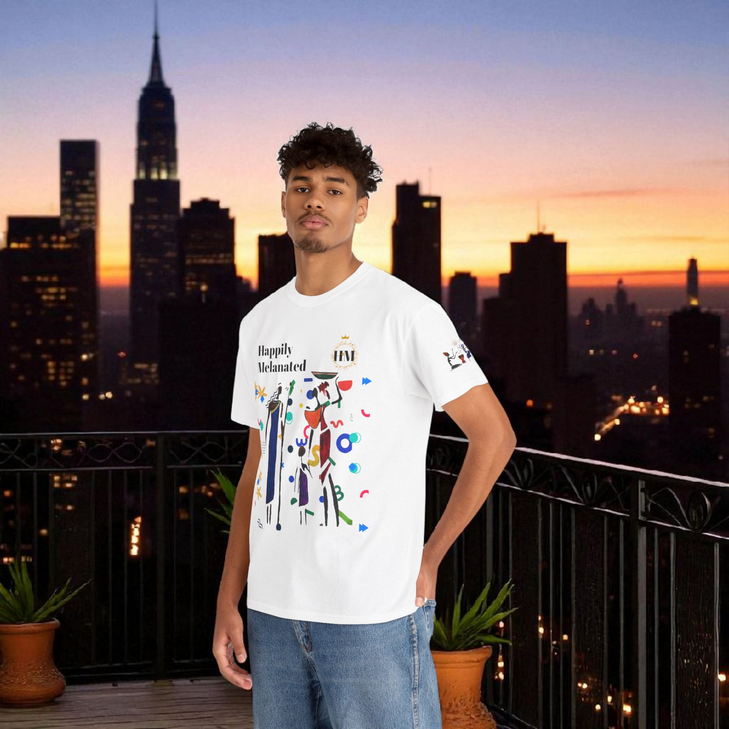 Ethnic Family Doodle Unisex Tee, Handcrafted Tshirt, Unique Family Shirt, Cultural Graphic Teee