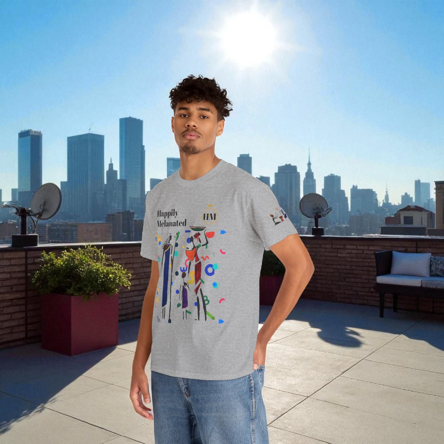 Ethnic Family Doodle Unisex Tee, Handcrafted Tshirt, Unique Family Shirt, Cultural Graphic Teee