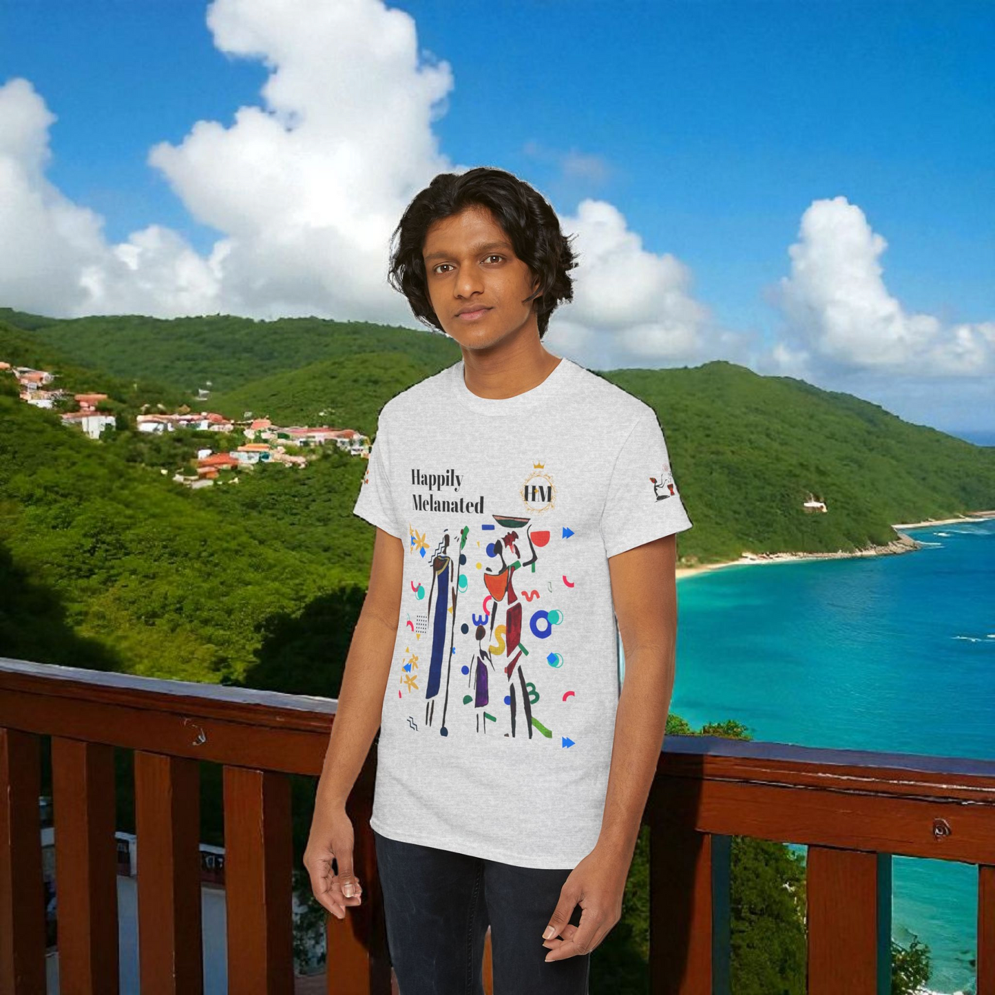 Ethnic Family Doodle Unisex Tee, Handcrafted Tshirt, Unique Family Shirt, Cultural Graphic Teee