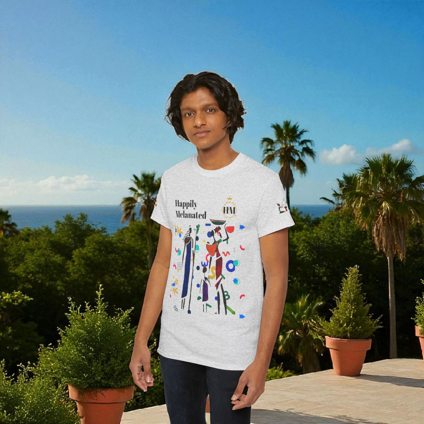 Ethnic Family Doodle Unisex Tee, Handcrafted Tshirt, Unique Family Shirt, Cultural Graphic Teee