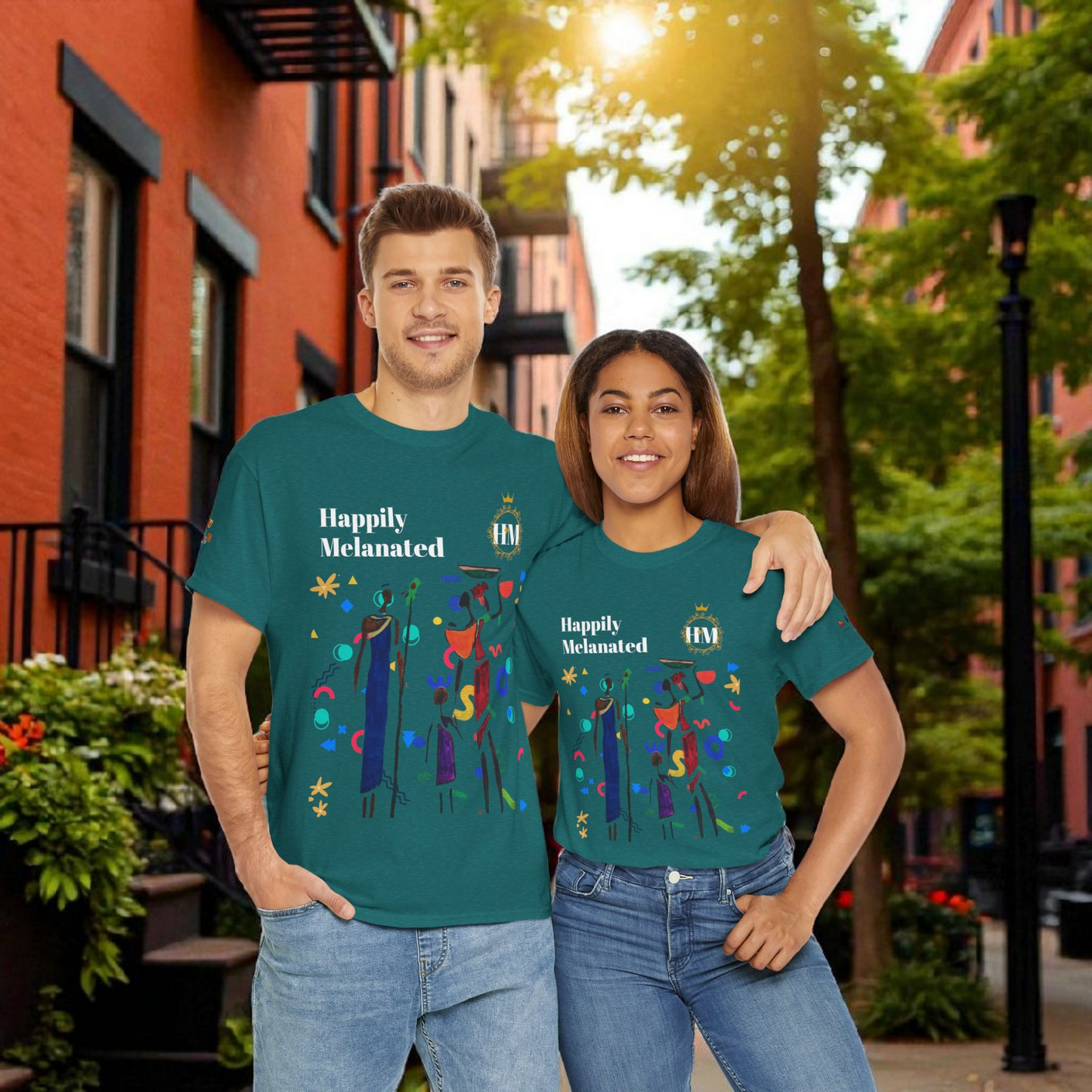 Ethnic Family Doodle Unisex Tee, Handcrafted Tshirt, Unique Family Shirt, Cultural Graphic Teee