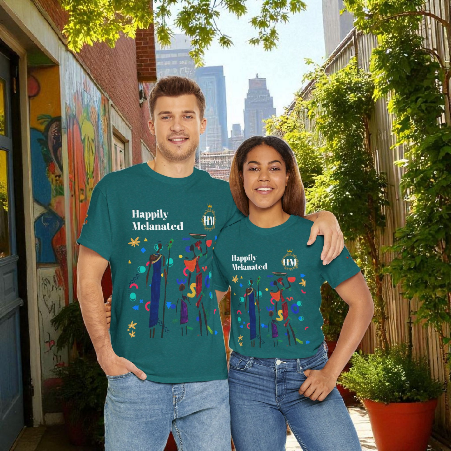 Ethnic Family Doodle Unisex Tee, Handcrafted Tshirt, Unique Family Shirt, Cultural Graphic Teee