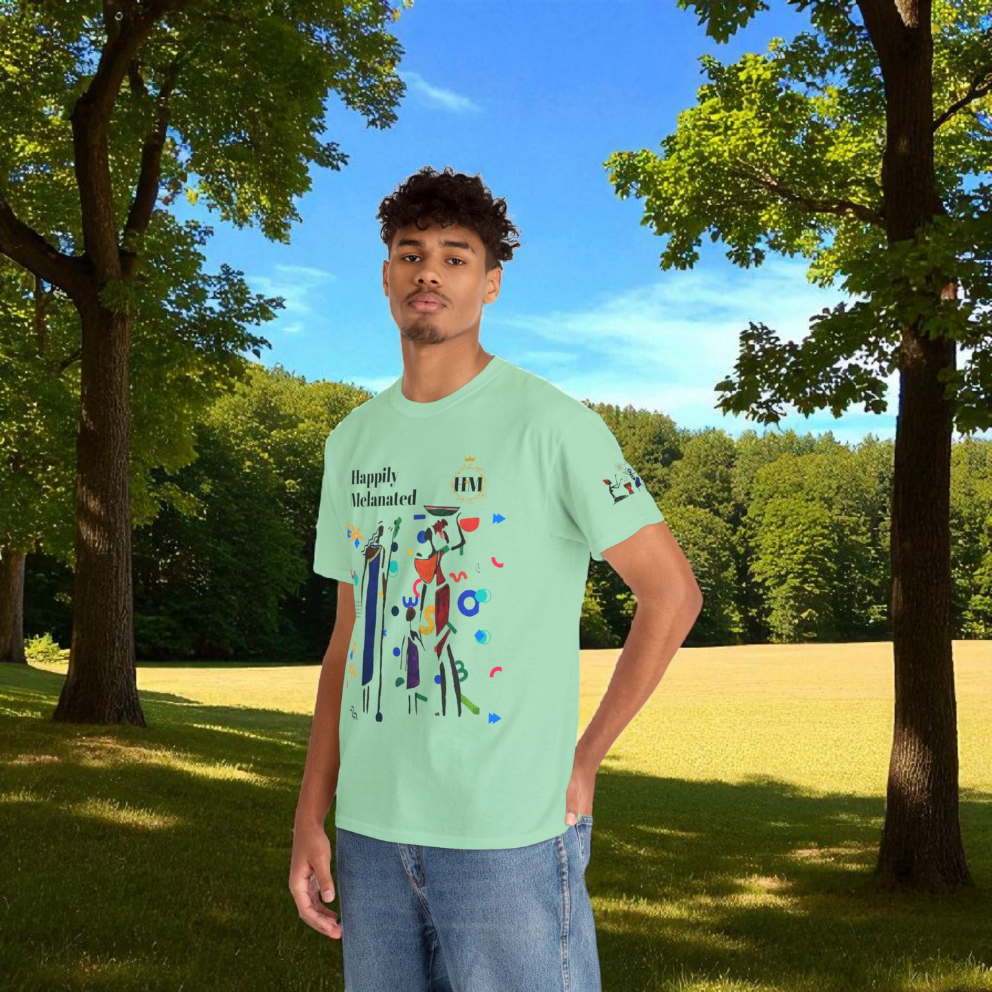Ethnic Family Doodle Unisex Tee, Handcrafted Tshirt, Unique Family Shirt, Cultural Graphic Teee