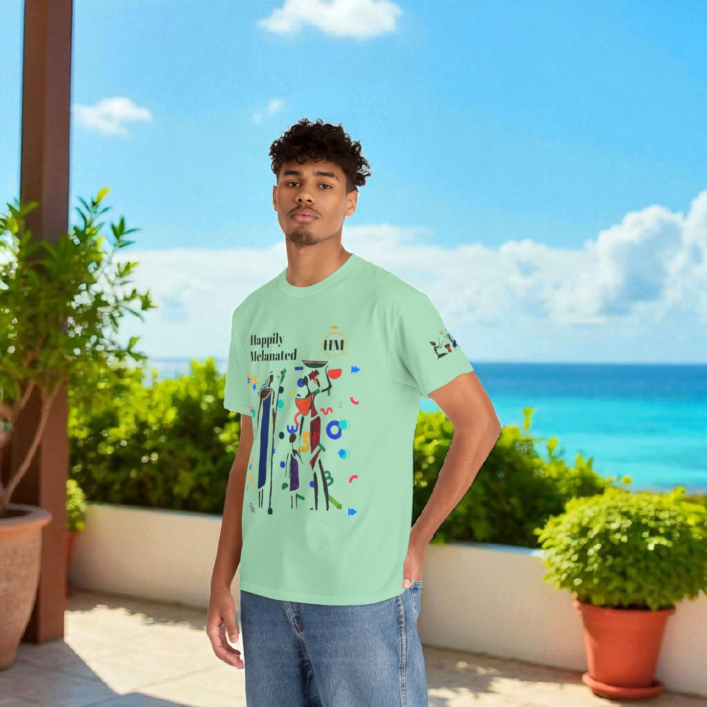 Ethnic Family Doodle Unisex Tee, Handcrafted Tshirt, Unique Family Shirt, Cultural Graphic Teee