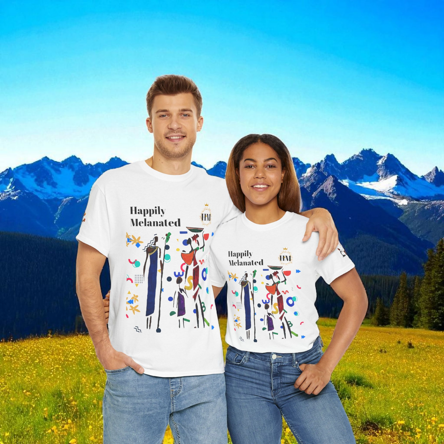 Ethnic Family Doodle Unisex Tee, Handcrafted Tshirt, Unique Family Shirt, Cultural Graphic Teee