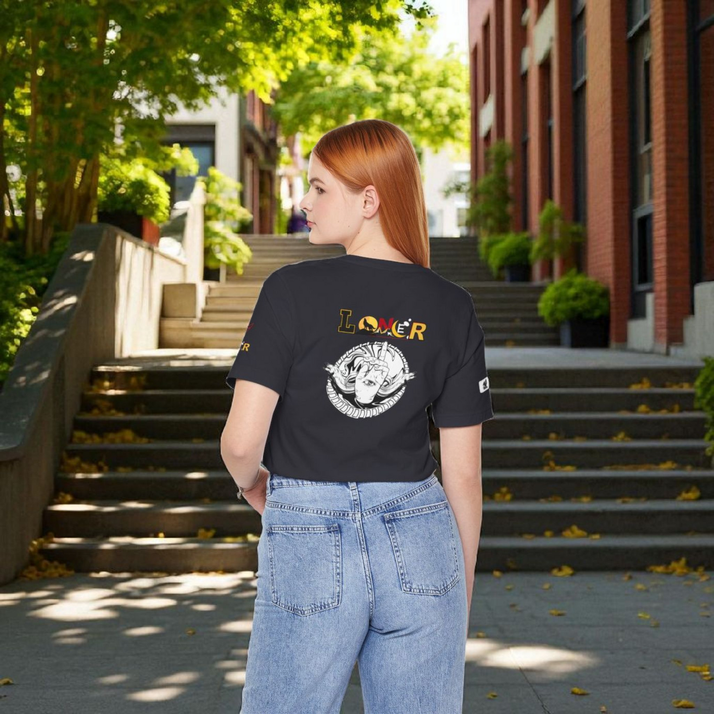 Loner Unisex Jersey Tee, Unique Hand with Eye Graphic, Moray Eels Shirt, Eye-Catching T-Shirt