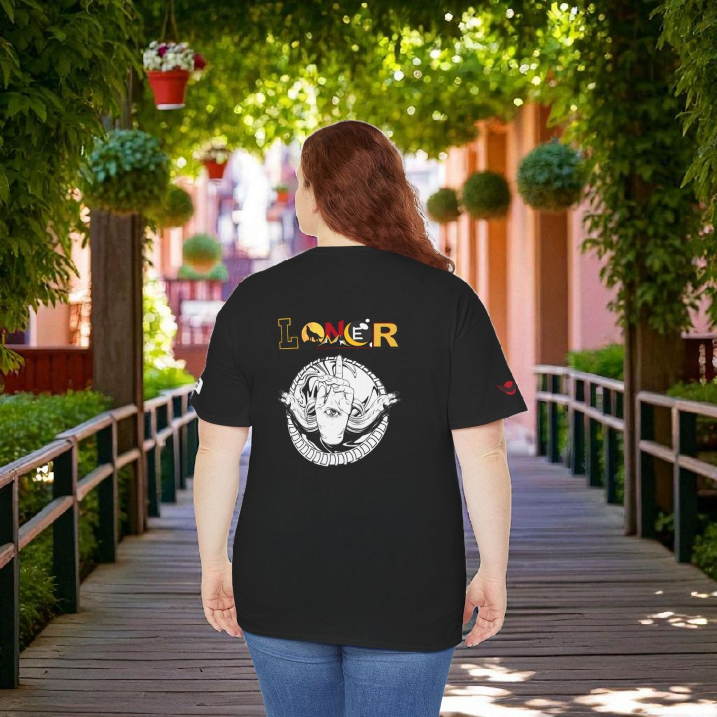 Loner Unisex Jersey Tee, Unique Hand with Eye Graphic, Moray Eels Shirt, Eye-Catching T-Shirt
