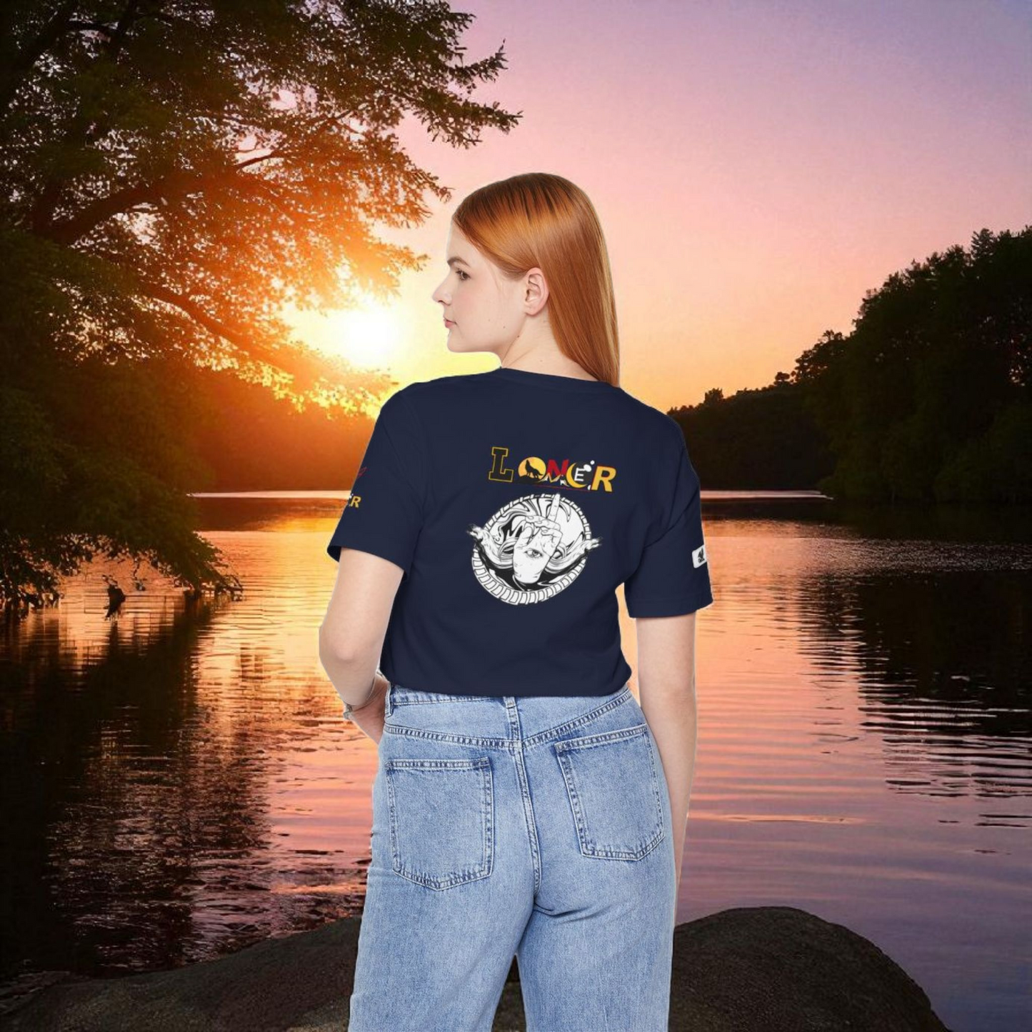 Loner Unisex Jersey Tee, Unique Hand with Eye Graphic, Moray Eels Shirt, Eye-Catching T-Shirt