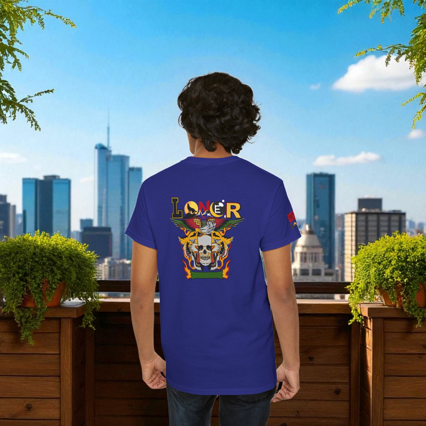 Tiger Skull Graphic Tee, Wild Animal Print Shirt for Men and Women, Alternative Art