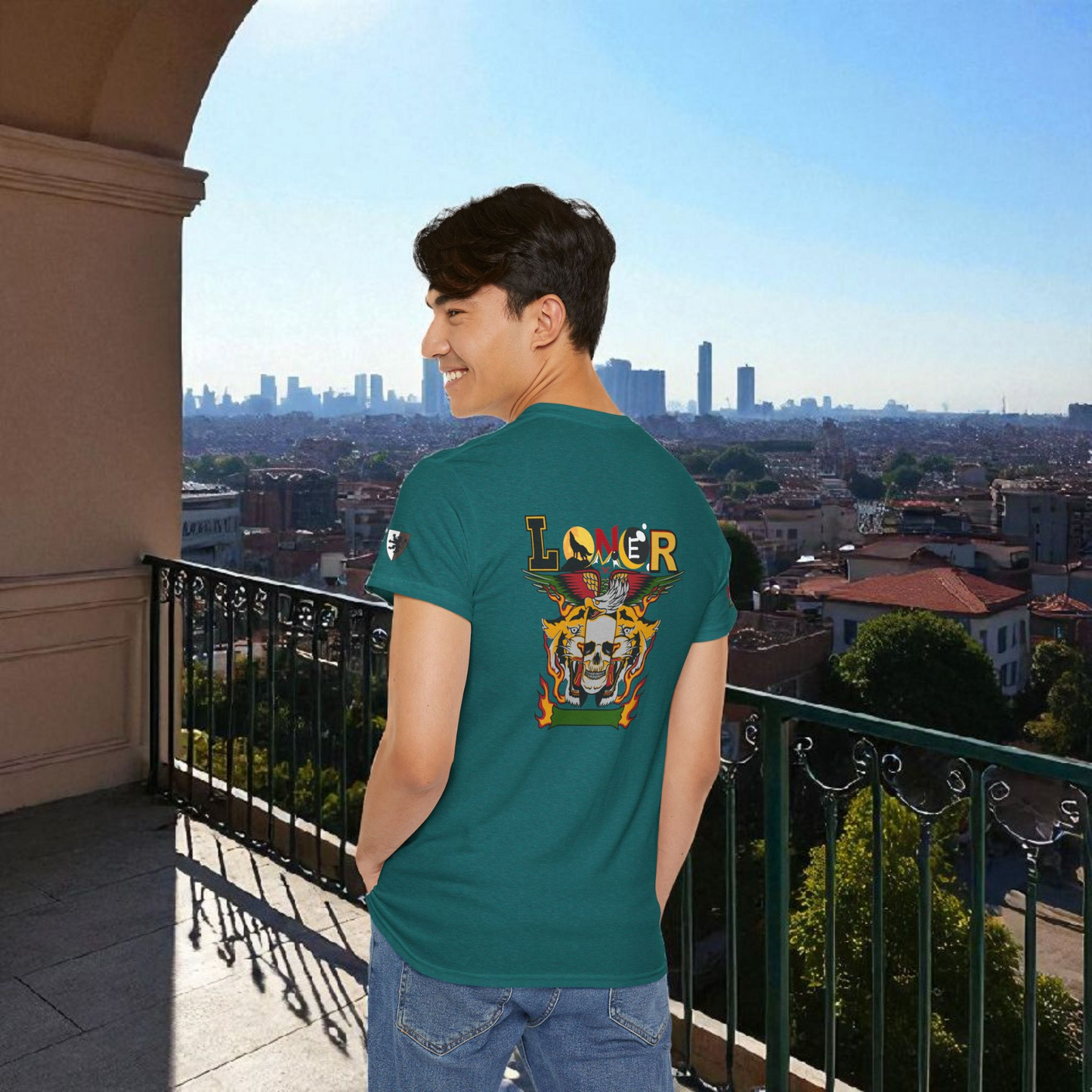 Tiger Skull Graphic Tee, Wild Animal Print Shirt for Men and Women, Alternative Art