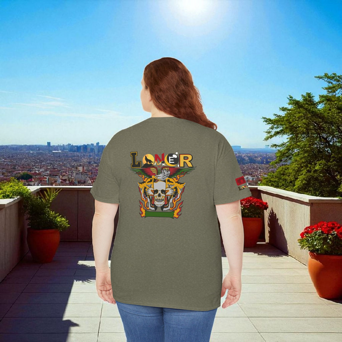 Tiger Skull Graphic Tee, Wild Animal Print Shirt for Men and Women, Alternative Art