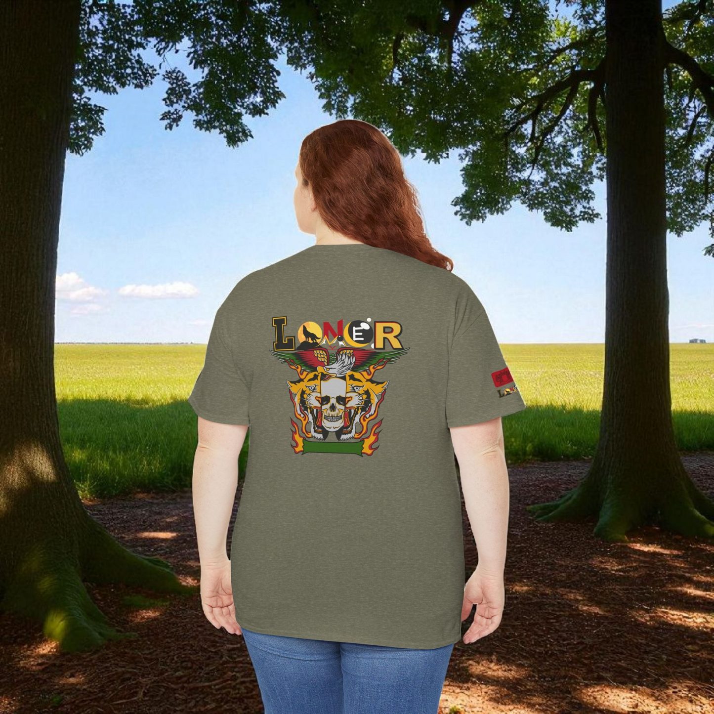 Tiger Skull Graphic Tee, Wild Animal Print Shirt for Men and Women, Alternative Art