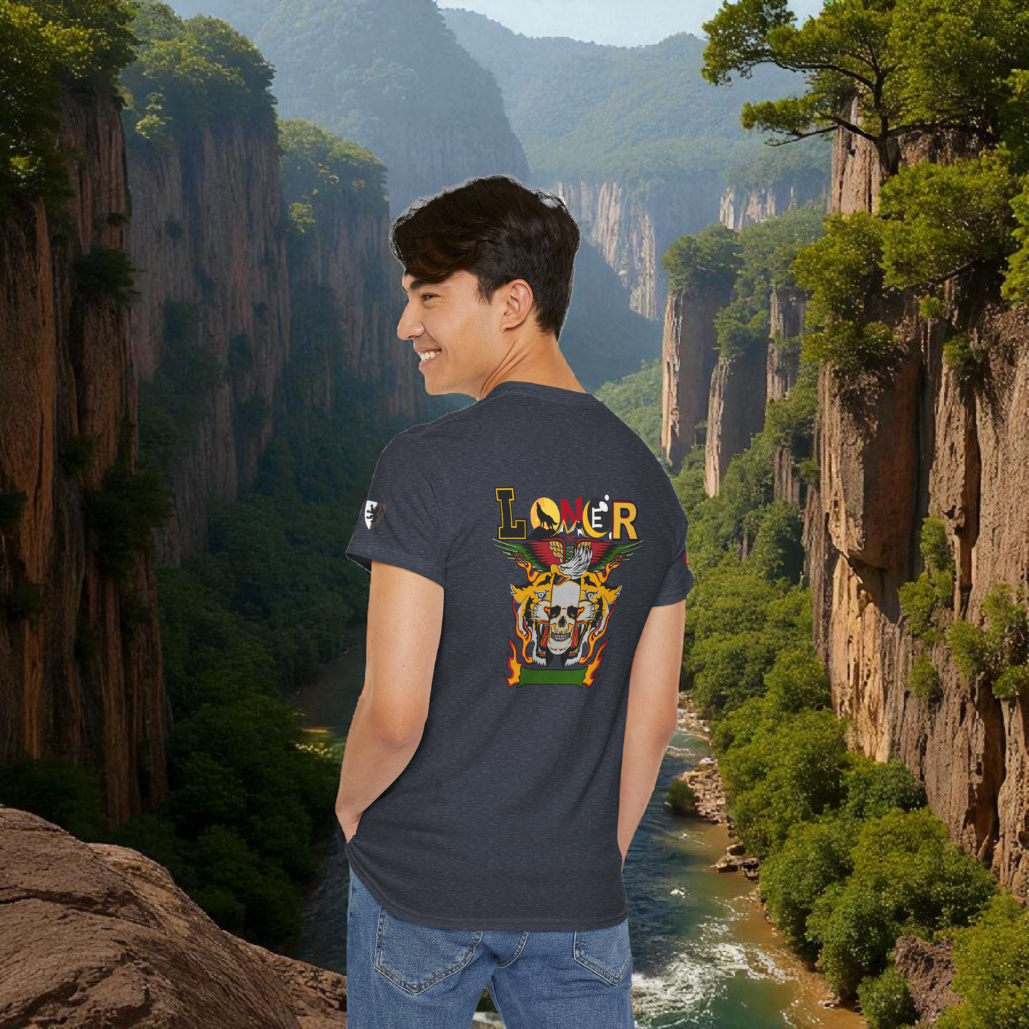 Tiger Skull Graphic Tee, Wild Animal Print Shirt for Men and Women, Alternative Art