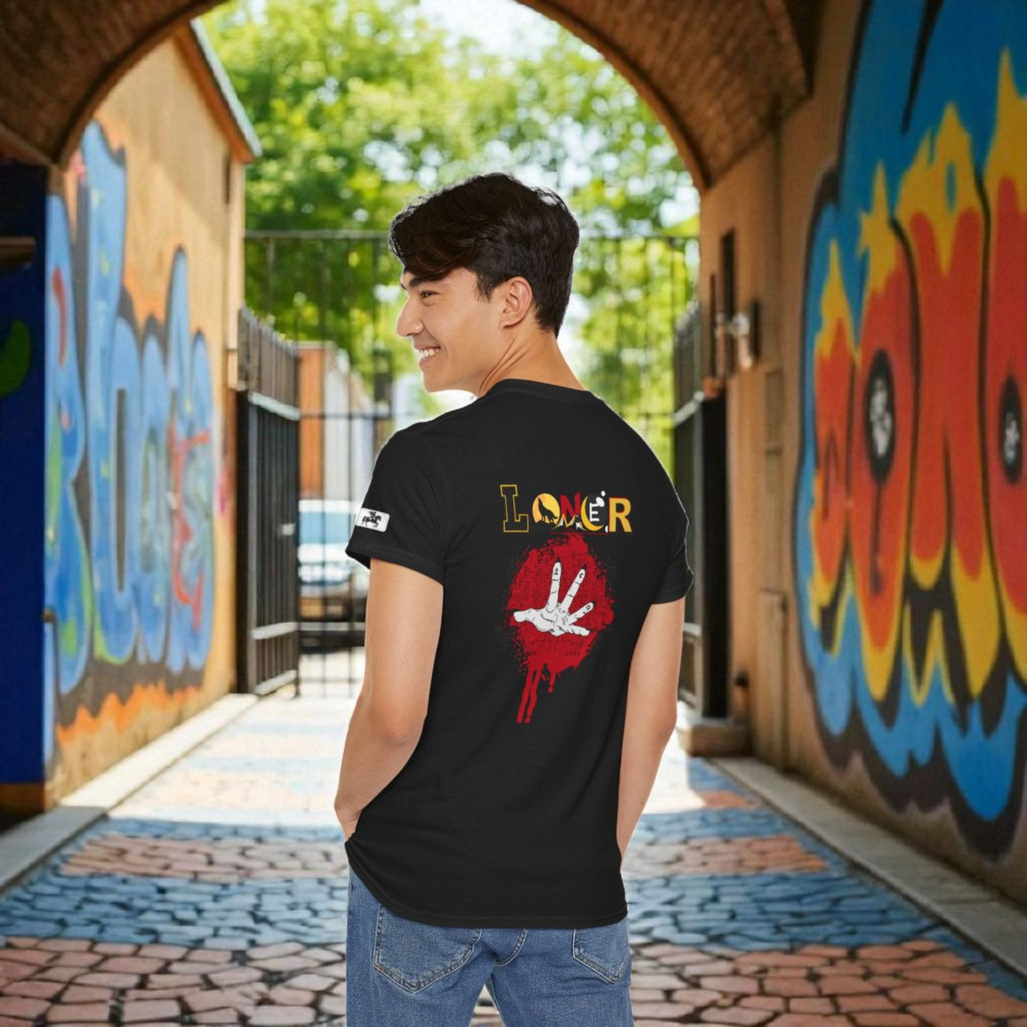 Mystical Hand Art Unisex Tee, Loner Themed Reaching Hand Graphic Shirt, Alternative clothing