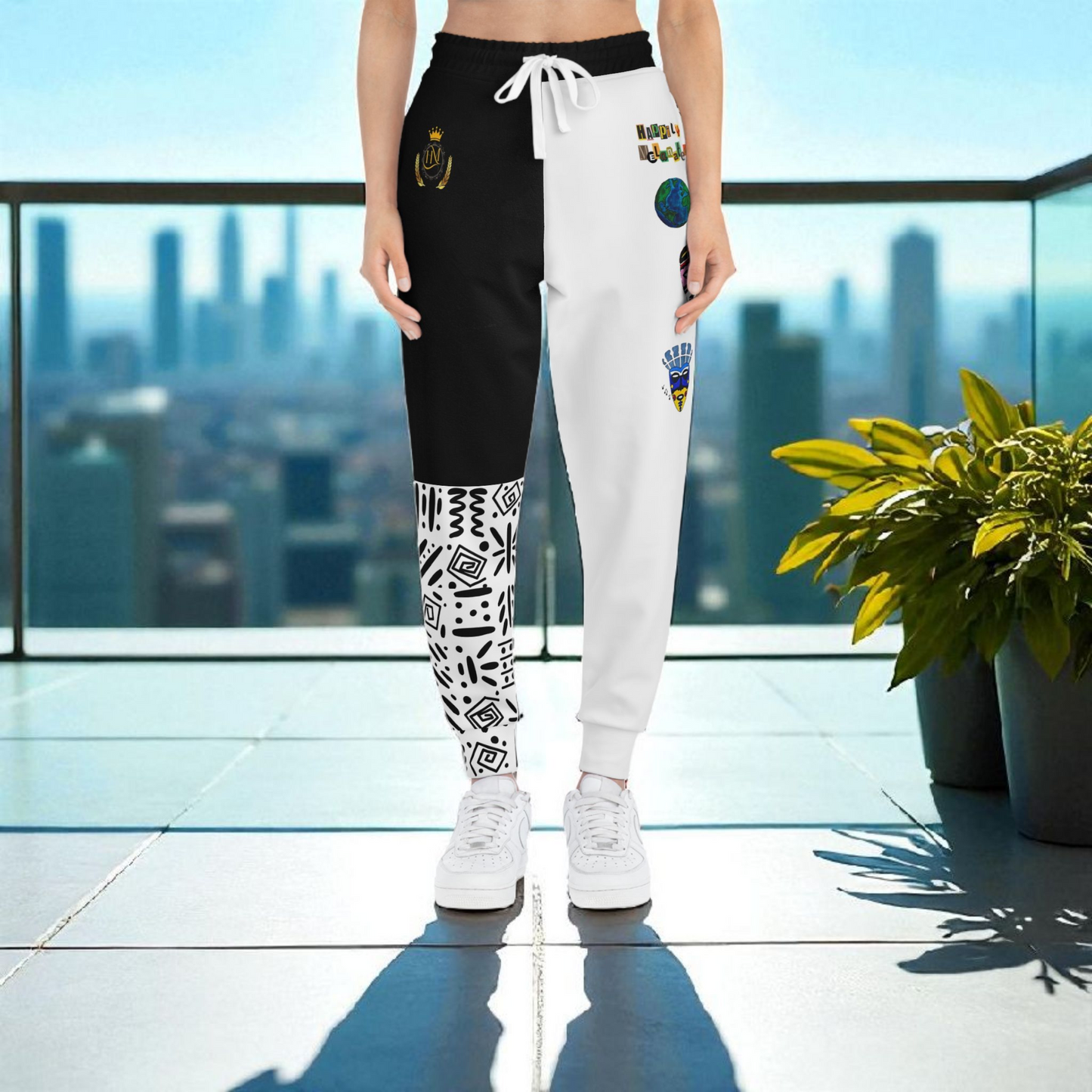 Handcrafted Afro Music Cartoon Art Unisex Joggers
