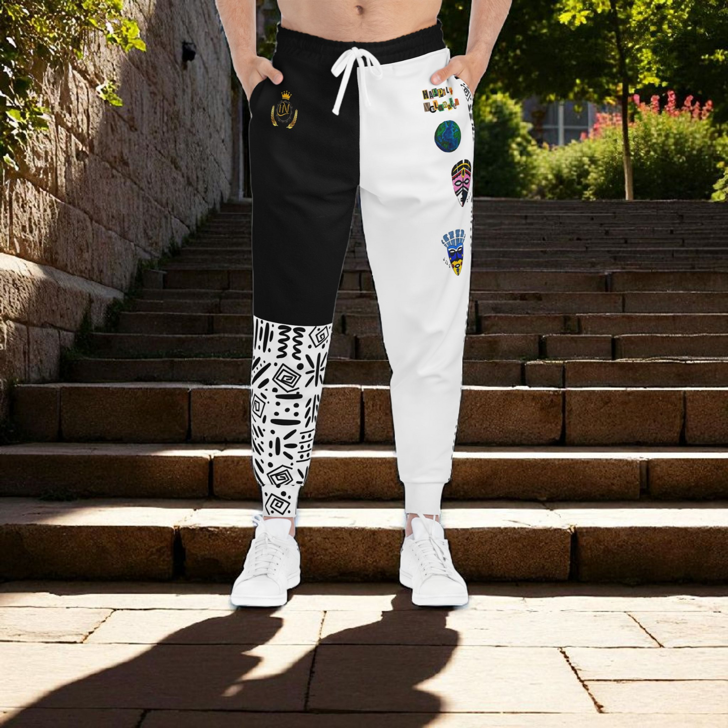 Handcrafted Afro Music Cartoon Art Unisex Joggers