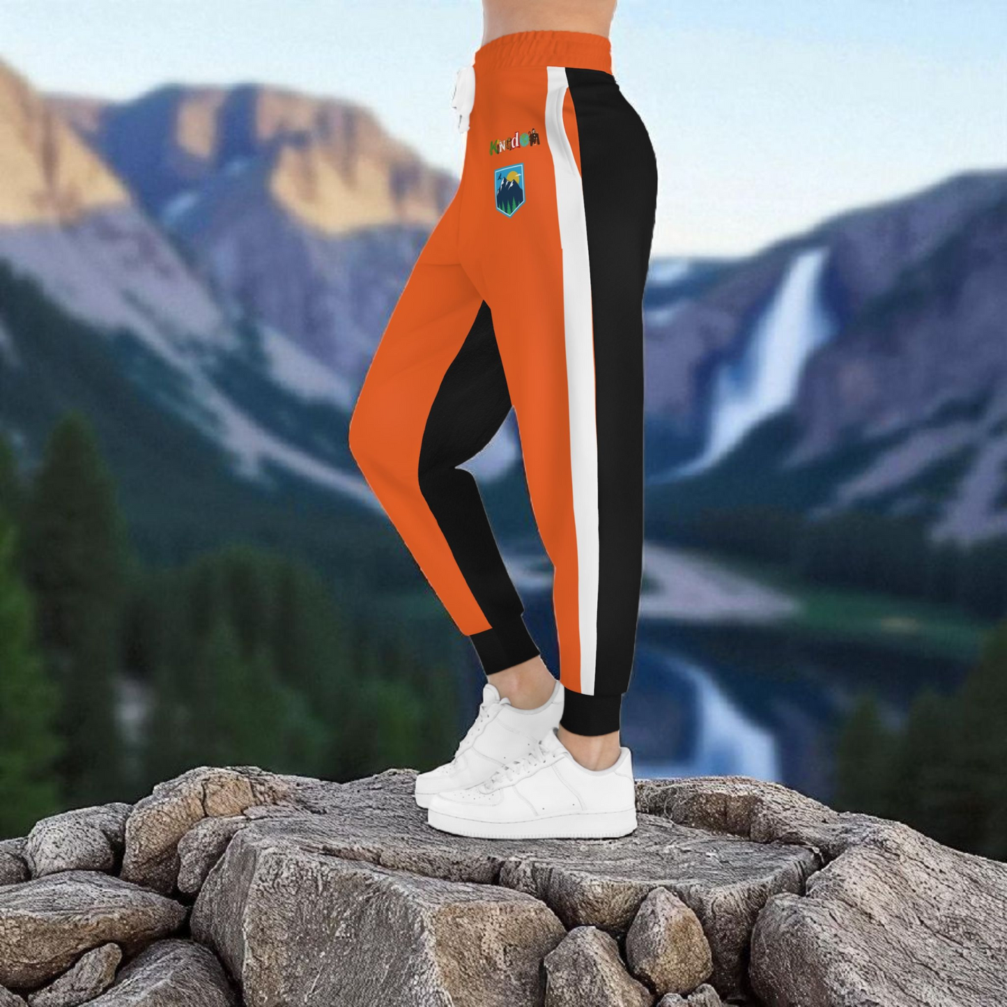 Graphic Travel-Inspired Athletic Joggers, Unisex Workout Pants