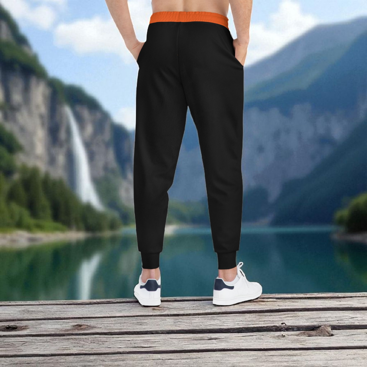 Graphic Travel-Inspired Athletic Joggers, Unisex Workout Pants