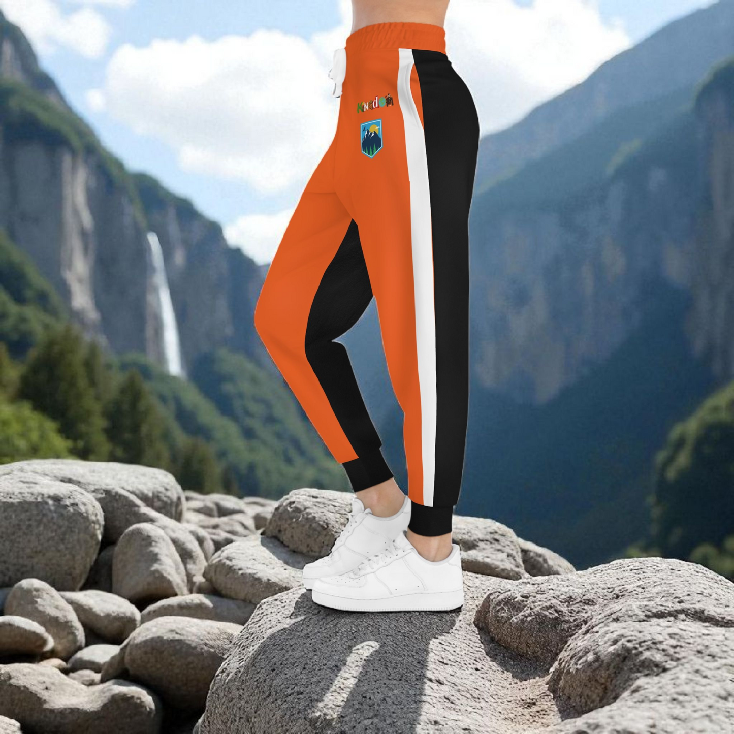 Graphic Travel-Inspired Athletic Joggers, Unisex Workout Pants